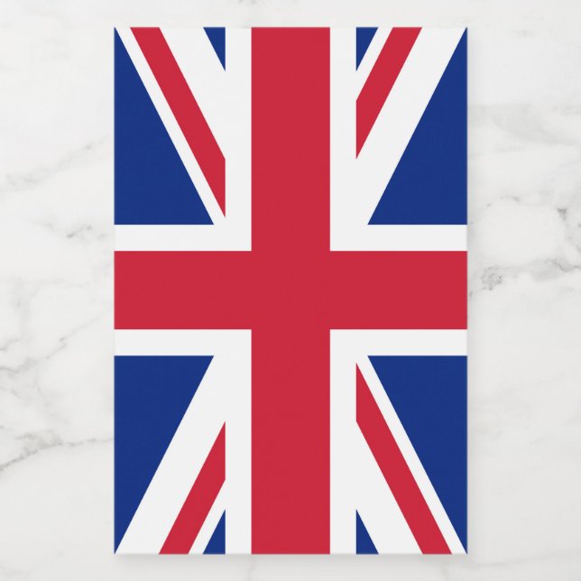 United Kingdom Union Jack Flag of British Colonies Wine Label (Single Label)