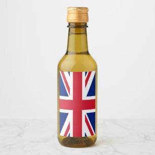 United Kingdom Union Jack Flag of British Colonies Wine Label