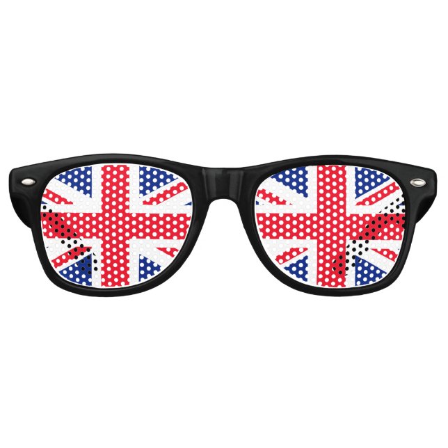 United Kingdom Union Jack Flag Retro Sunglasses (Front)