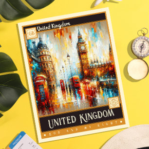 United Kingdom   Vintage Painting Postcard