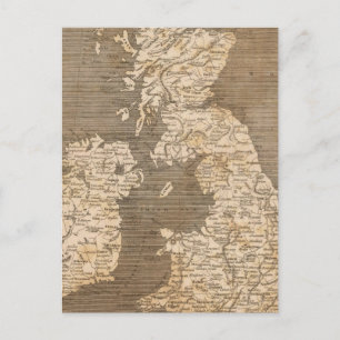 United Kingdoms Map by Arrowsmith Postcard