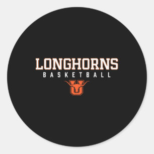 United Longhorns Logo Sketll Hs Classic Round Sticker