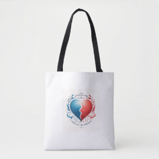 United Love Inspirational Romantic Heart Tote Bag