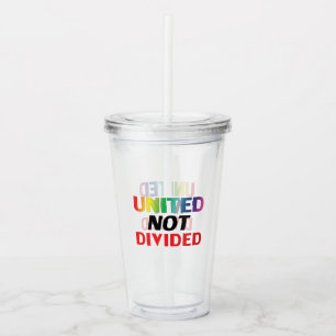 "United not Divided" pride lgbtq lgbt Acrylic Tumbler