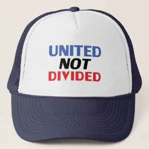 United Not Divided - red, white, blue Trucker Hat