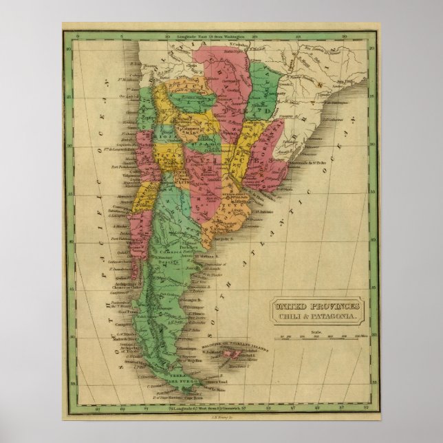 United Provinces, Chilli, Patagonia Poster (Front)