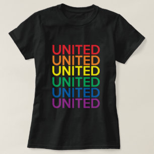 UNITED RAINBOW EQUALITY LGBTQI GAY LESBIAN PRIDE T-Shirt