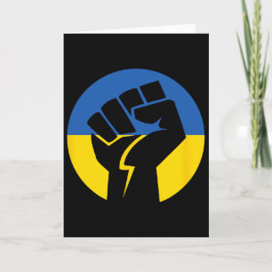 United Solidarity With The Ukraine Called Fist  Card