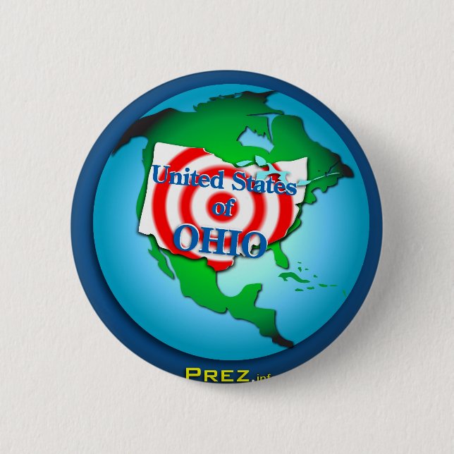 United State of Ohio 6 Cm Round Badge (Front)