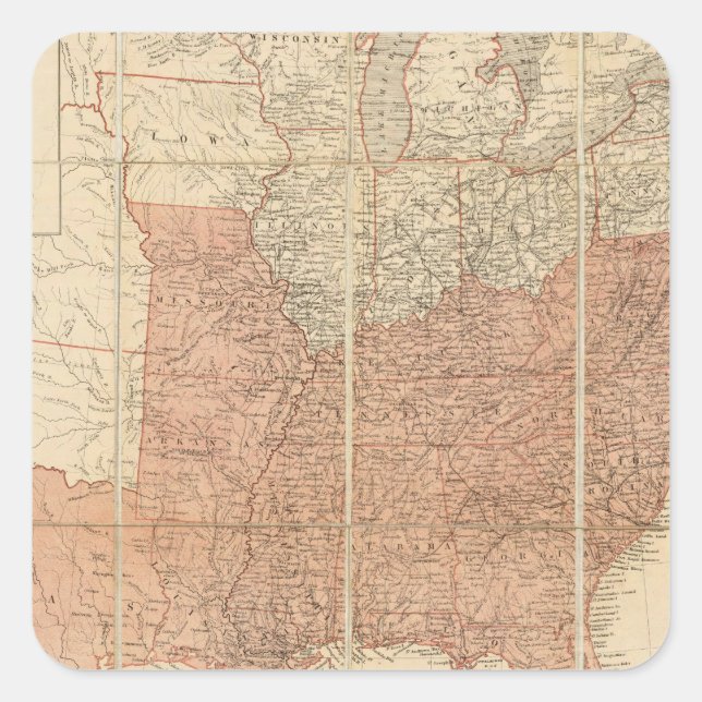 United States 14 Square Sticker (Front)
