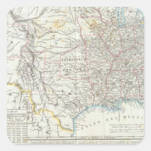 United States 14 Square Sticker
