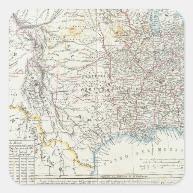 United States 14 Square Sticker (Front)