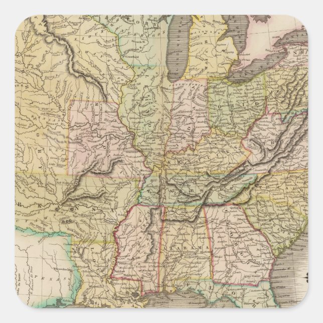 United States 20 Square Sticker (Front)