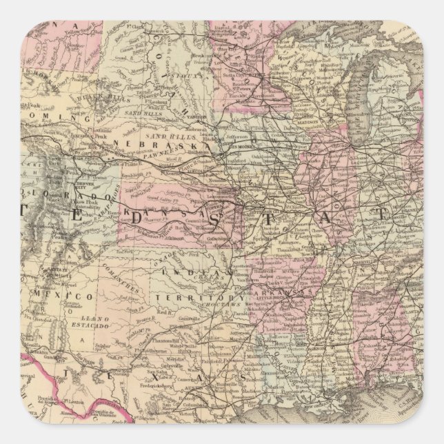 United States 24 Square Sticker (Front)