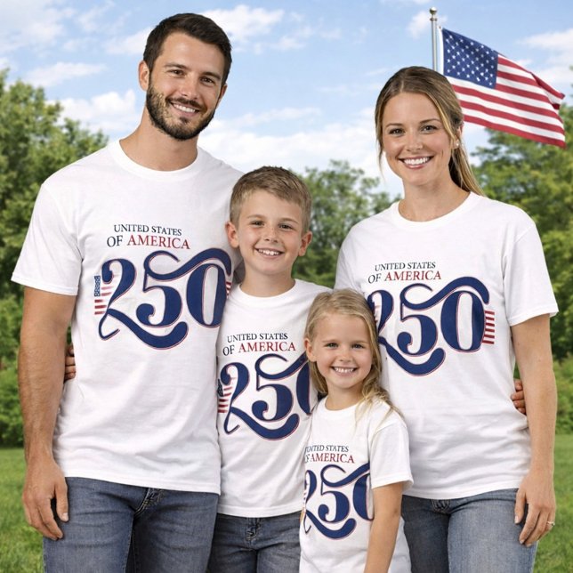 United States 250 Celebration Tee (Family, Freedom, and the Flag!)