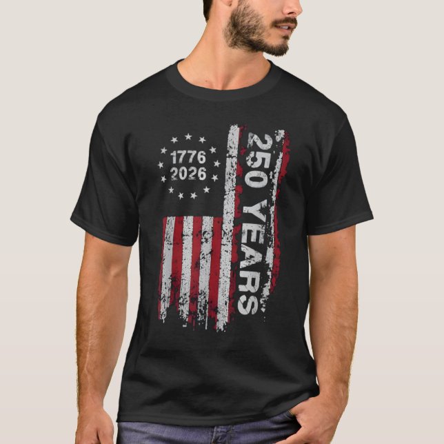 United States 250th Anniversary Birthday Retro USA T-Shirt (Front)