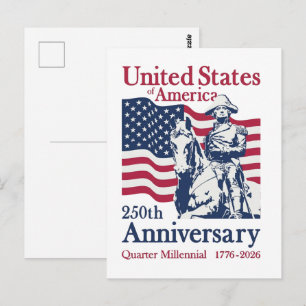 United States 250th Anniversary Commemorative Art  Postcard