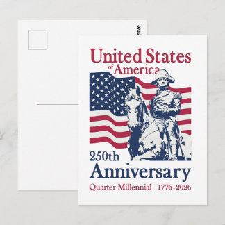 United States 250th Anniversary Commemorative Art  Postcard