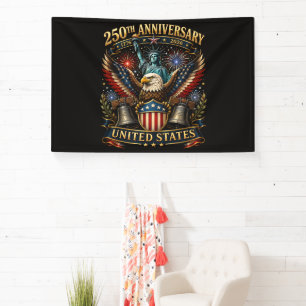 United States 250th Anniversary Patriotic Eagle Banner