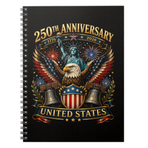 United States 250th Anniversary Patriotic Eagle Notebook