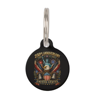 United States 250th Anniversary Patriotic Eagle Pet Tag