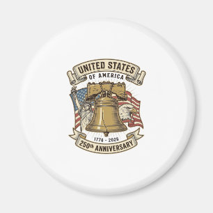 United States 250th Anniversary Patriotic Vector D Magnet
