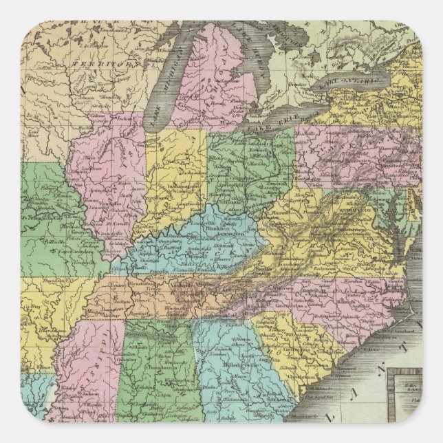 United States 26 Square Sticker (Front)