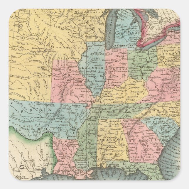 United States 29 Square Sticker (Front)