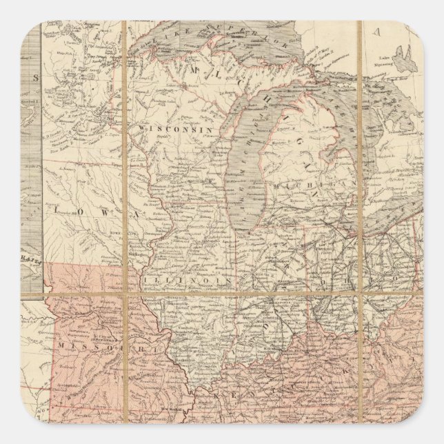 United States 37 Square Sticker (Front)