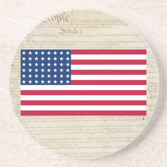 United States 48 Star Flag Coaster (Front)