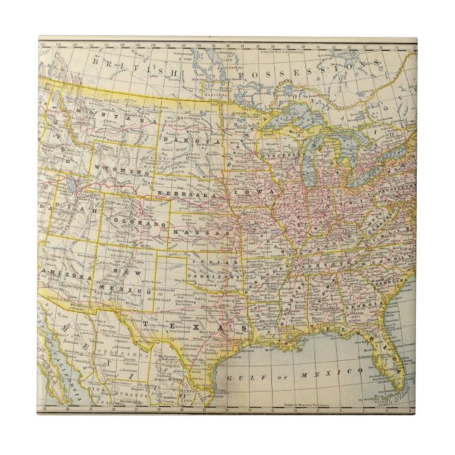 United States 4 Ceramic Tile (Front)