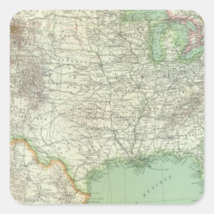 United States 7 Square Sticker