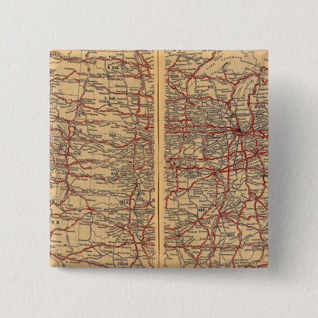 United States 8 15 Cm Square Badge (Front)