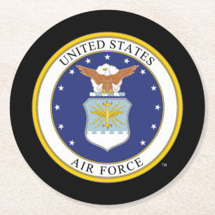 United States Air Force Emblem Round Paper Coaster