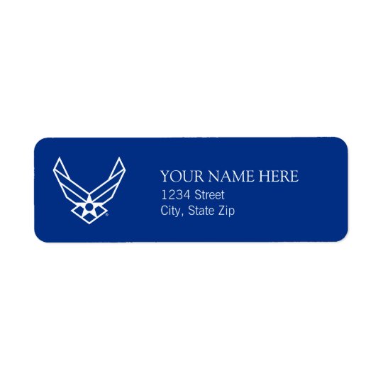 United States Air Force Logo - Blue Return Address Label