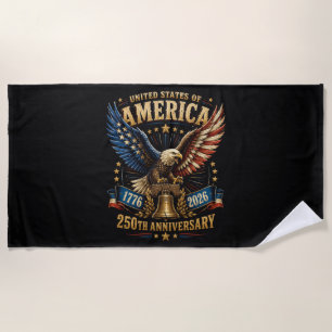 United States America 250th Anniversary Eagle Beach Towel