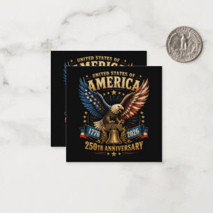 United States America 250th Anniversary Eagle Card