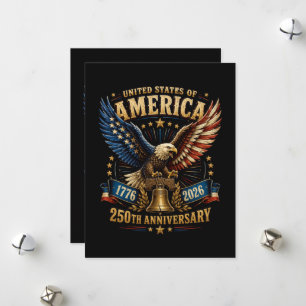 United States America 250th Anniversary Eagle Holiday Card