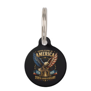 United States America 250th Anniversary Eagle Pet Tag