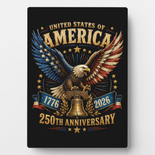 United States America 250th Anniversary Eagle Plaque
