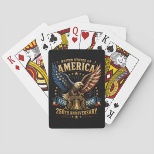 United States America 250th Anniversary Eagle Playing Cards