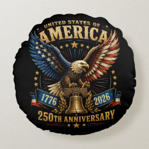 United States America 250th Anniversary Eagle Round Cushion