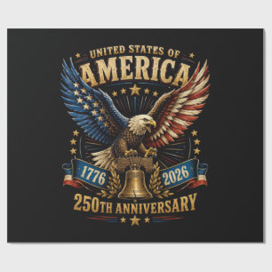 United States America 250th Anniversary Eagle Wrapping Paper