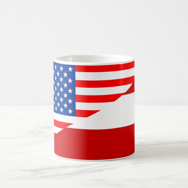 united states america austria half flag usa countr coffee mug (Center)