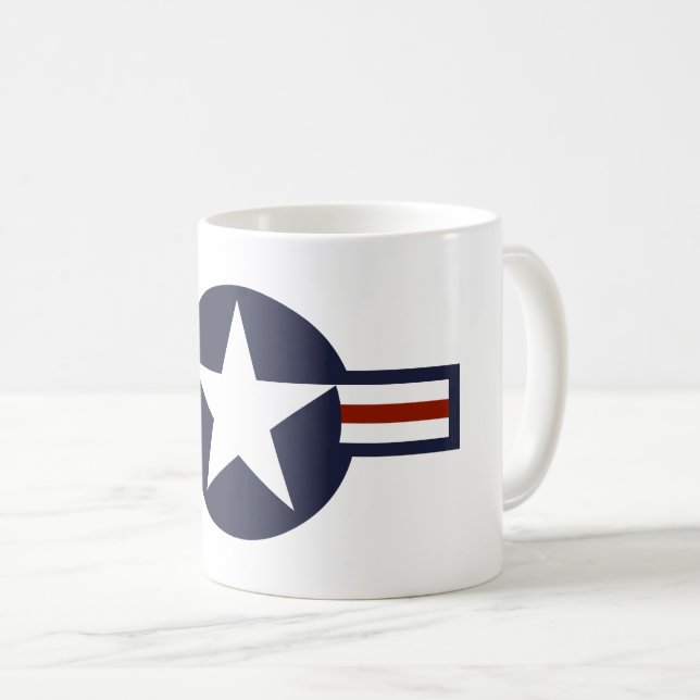 united states america country flag roundel symbol coffee mug (Front Right)
