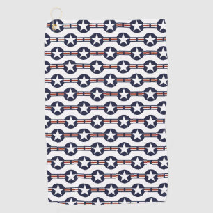 united states america country flag roundel symbol golf towel