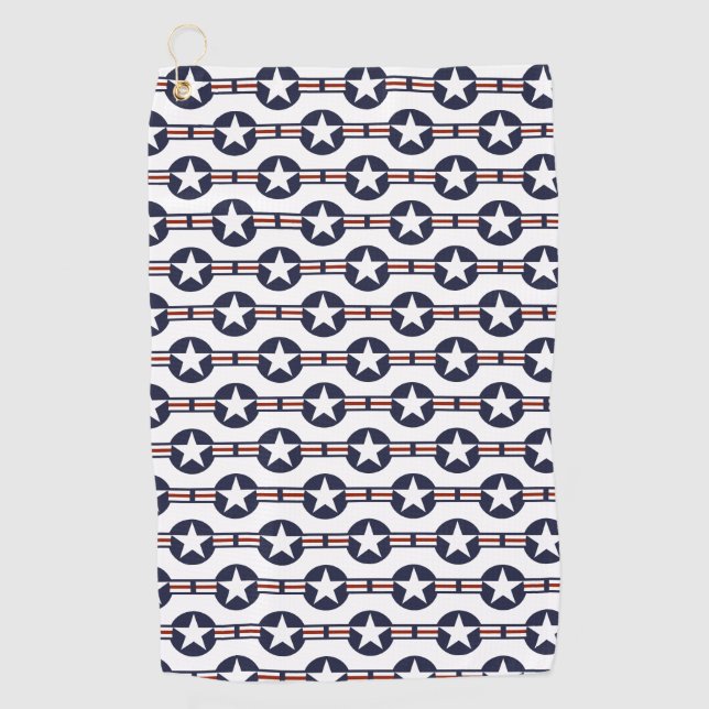united states america country flag roundel symbol golf towel (Front)