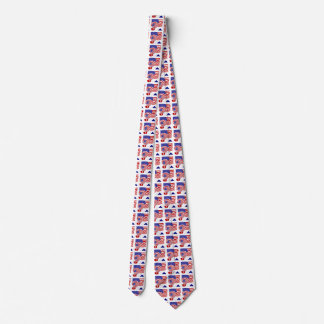 United States America Flag USA Soccer Ball Tiled Tie