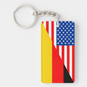 united states america germany half flag usa countr key ring