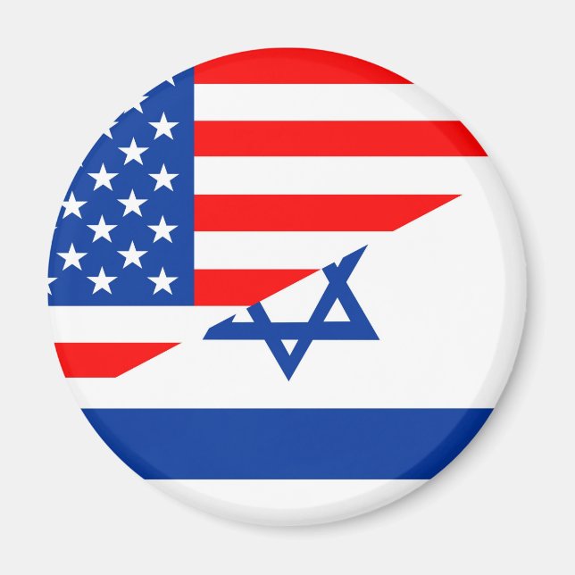 united states america israel half flag usa country magnet (Front)